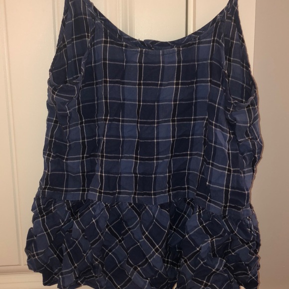 Old Navy Blue checkered tank top - Picture 3 of 3